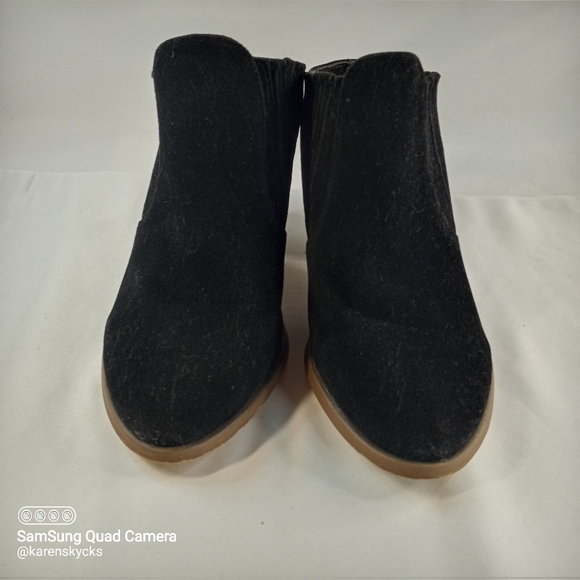 YOKI Black Fabric Ankle Boots Women's Size 7.5 - Picture 5 of 8
